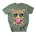 thumbnail image 2 of Leopard Bubblegum Sunglasses T-Shirt, Retro Animal Print Wildcat Graphic Tee, 2 of 3