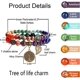 thumbnail image 3 of Pulsera de cuentas semipreciosas para mujer – Árbol de la vida y abalorio de hojas Pulsera elástica de cristal Reiki curativo energético (juego de 2 pulseras de siete chakras) TUNC Sencillez, 3 of 5