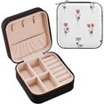 thumbnail image 2 of Coolnut Cartoon Flowers Jewelry Box for Women Girls PU Leather Jewelry Organizer Portable Travel Jewelry Case for Small Ring Earring Necklace Women Gifts, 2 of 7