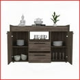 thumbnail image 7 of Dark Walnut Coffee Table with Two Drawers & Double Doors - 49.5'' Top, Space-Saving Storage for Living Room, 7 of 7