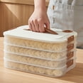 thumbnail image 3 of Justharion Freezing Box Increase Capacity Tight Buckle Connection For Dumplings White Buns bilayer, 3 of 6