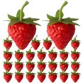 thumbnail image 1 of 50pcs Artificial Strawberry Decors Plastic Models Fake Fruits Ornaments Photography Decors, 1 of 9