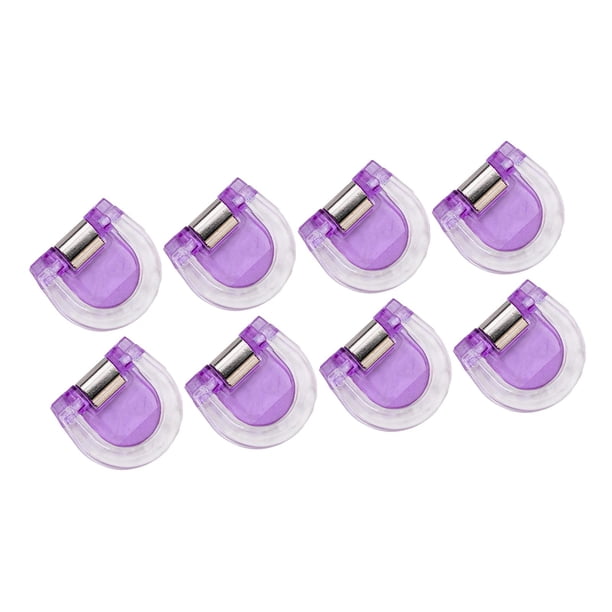8 pinzas para dobladillo de pierna, decorativas, fáciles de usar, para pantalones de vestir Púrpura