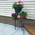 thumbnail image 5 of Sunnydaze 30" x 10" x 29" 3-Tier Bronze Metal Folding Outdoor Plant Stand, 5 of 8