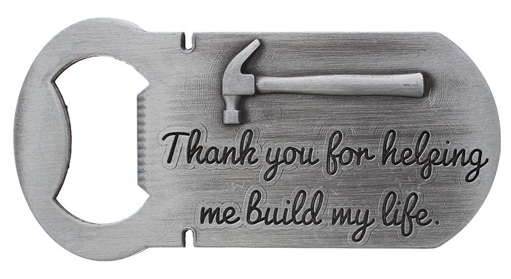 Christmas Gifts for Dad Grandpa Uncle Thank You for Helping Me Build My Life Gift Coffee Mug & Pewter Magnetic Bottle Opener Bundle - image 5 of 7
