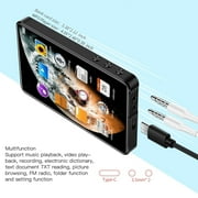 80GB Mp3 Player with Bluetooth, 4.0 in Full Touchscreen Mp4 Player, Voice Recorder, Portable HiFi Sound Mp3 Music Player with Earphones, Built-in HD Speaker, Black
