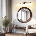 thumbnail image 2 of Deyidn 5-Light Black Modern Vanity Light, 39 Inch Dimmable Bathroom Light Fixture with Opal Glass Globes for Mirror, 2 of 10