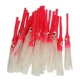 thumbnail image 1 of 30 Uds faldas luminosas de calamar cebo luminoso de pulpo Artificial suave para agua salada agua dulce rosa, 1 of 5