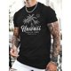 thumbnail image 1 of Camiseta de verano informal de manga corta para hombre, 100 % algodón, con estampado de atmósfera positiva, ajuste cómodo, cuello redondo y estilo urbano moderno, ideal para uso diario y al aire libre, 1 of 5