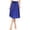Royal Blue, variant on Women's Solid Vintage High Waist A-Line Midi Skirt with Bow Tie Belt
