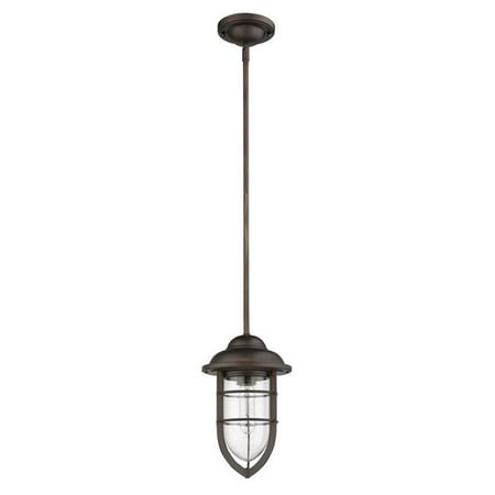 

HomeRoots 397959 12 x 7.5 x 7.5 in. Dylan 1-Light Oil-Rubbed Bronze Convertible Mini-Pendant