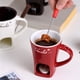 thumbnail image 4 of JUEGO DE CALENTADOR DE MANTEQUILLE DE CERÁMICA CON Tenador, Olla para Fondue, Juego de Olla para Derretir, Juego de Cuencos para queso, chocolate, mantecilla, Caramelo, Taza de, 4 of 7