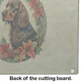 thumbnail image 3 of Field Spaniel Christmas Flowers Glass Cutting Board 12 in x 15 in, 3 of 5