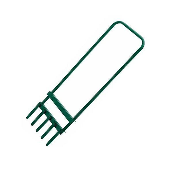 Aleko LA01-UNB 35,5 x 11 Po Aérateur de Pelouse Vert de Jardin Creux en Acier à 5 Dents