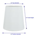 thumbnail image 3 of Meriville Set of 5 Off White Faux Silk Clip On Chandelier Lamp Shades, 3.5-inch by 4.5-inch by 4.5-inch, 3 of 5