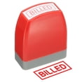 thumbnail image 1 of Sello de aviso facturado autoinking, sello de oficina de tinta roja, sello de mensaje preentintado recargable, sello de negocio, rojo, 1 of 6
