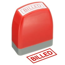 Billed Notice Stamp Self Inking, Red Ink Office Stamps Pre Inked Message Stamp Refillable Business Stamp, Red