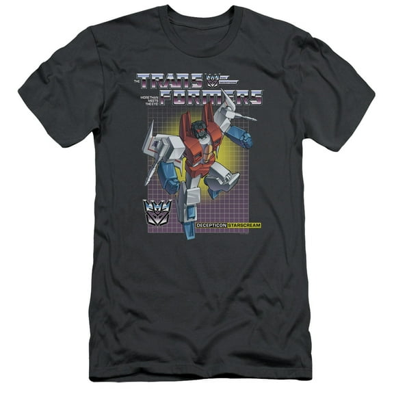 Transformer S/Starscream S/S Adult 30/1 T-Shirt Charcoal