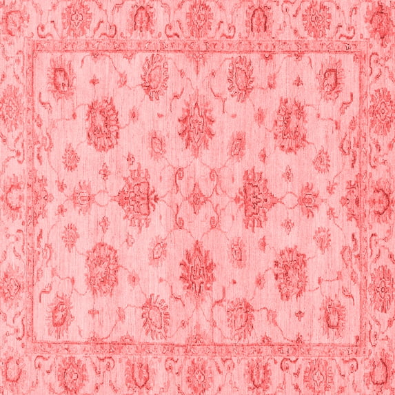 Ahgly Company Indoor Square Oriental Red Traditional Area Rugs, 4' Square