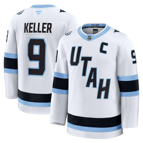 Men's Fanatics Clayton Keller White Utah Mammoth Away Premium Player Jersey