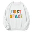 thumbnail image 7 of Arlun Girls 1st Grade Sweatshirt Back to School Outfit First Grade Letter Print Oversized Crew Neck Pullover First Day of School Graphic Soft Comfy Long Sleeve Fall Tops 160, 7 of 7