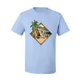 thumbnail image 2 of Wild Bobby, Paradise Found Beach Chilling Pop Culture Men's Graphic T-Shirt, Light Blue, X-Large, 2 of 3