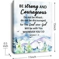 thumbnail image 2 of Be Strong and Courageous Canvas Wall Art,Bible Verse Scripture Joshua 1:9 Canvas Painting Prints for Christian Home Bedroom Office Church Religious Wall Decor, 2 of 6