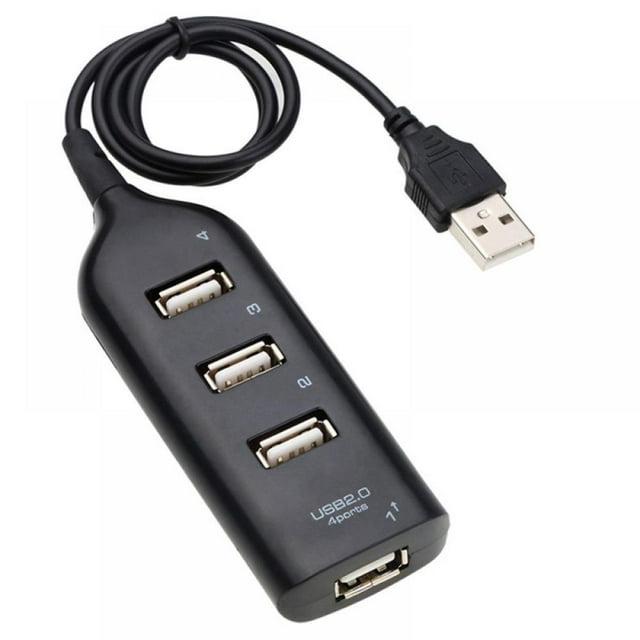High Speed USB Hub Portable USB 2.0 Hub with Cable Mini Hub 4-port Splitter Cable Adapter for Laptop PC Computer