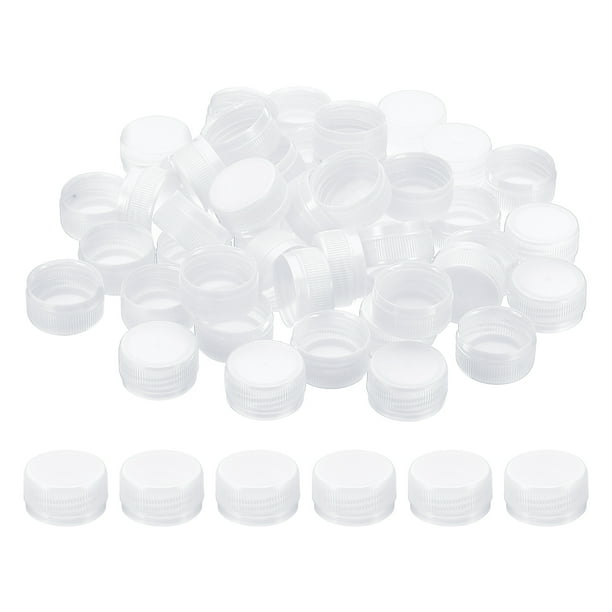Uxcell Tapas de Botellas de Plástico de 1.2 pulgadas para Manualidades, 50Pcs Tapas de Tornillo, Blancas