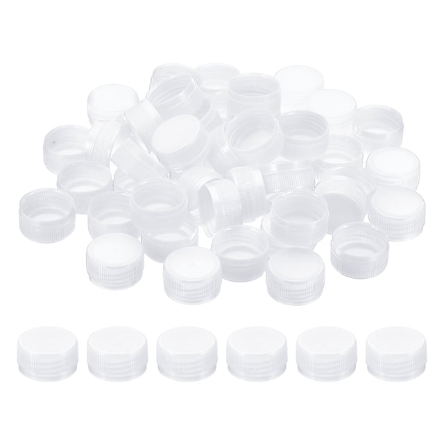 Uxcell Tapas de Botellas de Plástico de 1.2 pulgadas para Manualidades, 50Pcs Tapas de Tornillo, Blancas