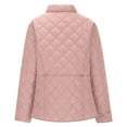 thumbnail image 6 of RQYYD Women's Winter Quilted Jackets Long Sleeve Button Down Diamond Puffer Jacket Outerwear Coats with Pockets, 6 of 7