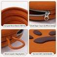 thumbnail image 5 of 1 Pack Collapsible Silicone Double Pet Bowl, 2-in-1 Portable Food & Water Separate Feeding Bowl, Foldable Travel Bowl for Dogs & Cats, 5 of 8