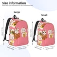 thumbnail image 3 of Lsque Cute Cat Pattern Canvas Daypack, Durable Backpack, High-quality Versatile Backpack,Vintage Compact Backpack-Medium, 3 of 6