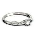 thumbnail image 2 of Infinity Loop 0.50 Carat Round Cut Diamond Moissanite Engagement Ring, Twisted Wedding Band in 925 Sterling Silver With 18k White Gold Plating, Gift For Her, Dainty Promise Ring, Anniversary Gift, 2 of 3