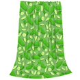 thumbnail image 2 of Balery Green Cucumber Manta de Felpa Suave y Acogedora – Cobija de Franela Aterciopelada para Cama, Lavable y Cálida para Sofá, Mascotas, Transpirable-80"x60", 2 of 7