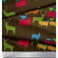 thumbnail image 2 of Soimoi Poly Georgette Fabric Birds & Animals Hand Drawn Print Fabric by the Yard 42 Inch Wide, 2 of 3