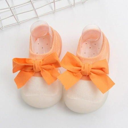 

Xinhuaya Baby Socks Shoes Infant Color Matching Cute Bowknot Bebe Footwear Soft Soled Child Floor Socks Shoes Toddler Girls First Walkers