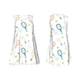 thumbnail image 3 of Bixox Robe Trapèze Sans Manches pour Femmes avec Poches, Imprimé de Jolies Raquettes de Tennis, Robe Débardeur Décontractée Longueur Genou pour l'Été-Xx-Grand, 3 of 7
