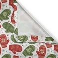 thumbnail image 5 of Ambesonne Christmas Grommet Curtain, Winter Mitten Nordic, 50" x 120", Green Red and White, 5 of 6
