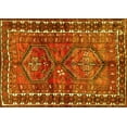 thumbnail image 1 of Ahgly Company Machine Washable Indoor Rectangle Persian Yellow Traditional Area Rugs, 2' x 4', 1 of 4