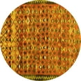 thumbnail image 1 of Ahgly Company Indoor Round Abstract Yellow Contemporary Area Rugs, 5' Round, 1 of 4