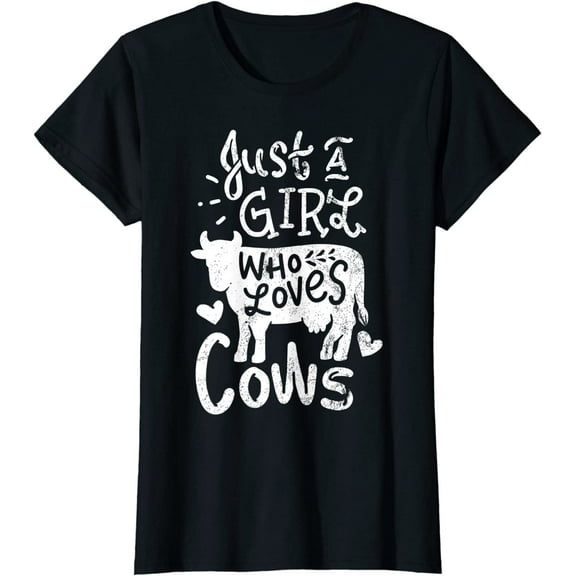 Just A Girl Who Loves Cows Cow Funny Gift T-Shirt