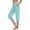 A-Mint Green858, variant on XIAONU Crossover Waist Yoga Pants For Women High Rise Calf Length Pants Lightweight Active Daily Pants