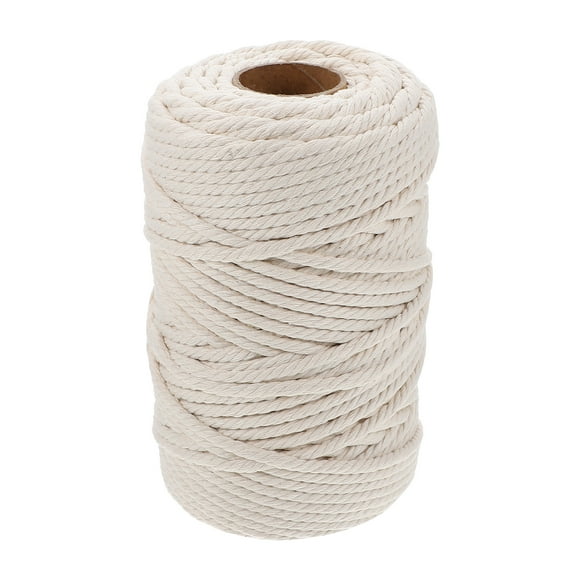 1 Roll of Creative Tapestry Cotton Rope DIY Woven Cotton Cord DIY Supplies (White)