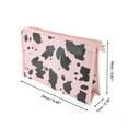 thumbnail image 2 of Unique Bargains 1 Pc Women Cow Pattern Makeup Bag for Travel Vacation Pink PU, 2 of 4