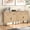 31" 2PCS Oak, variant on LEFHDA Small Buffet Cabinet, 31" Sideboard with Fluted Design, Treasure Concealed Storage Cabinet for Living Room, Dining Room, Kitchen (Oak)