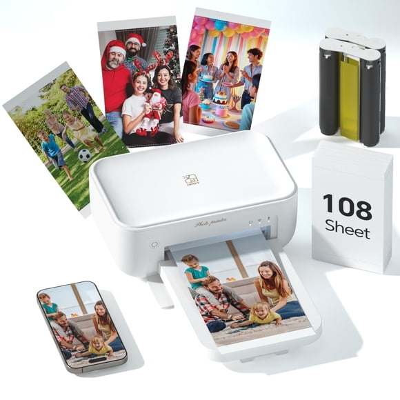 Impresora fotográfica HPRT CP4100 de sublimación de tinta 4x6 con 108 hojas