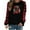 Red, variant on Edvintorg Merry Christmas Women Shirts and Blouses Fashion Letter Printing Long Sleeve Round-Neck Ruched Pullover Blouse Tops Casual Womens Fall Fashion 2025