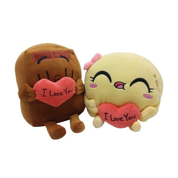 Chocolate Pancake Love Plush Doll Toy for Kids Soft Stuffed Animal Pillow Cute Embroidered Design Plush Toy Gift for Chocolate Pancake Lovers