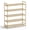 Gold, variant on KSSKSS 3-Tier Metal Shoe Rack, Sturdy Mesh Shoe Storage Organizer with Adjustable Feet,for Front Door Entrance, Closet, Garage, Dorm, Black
